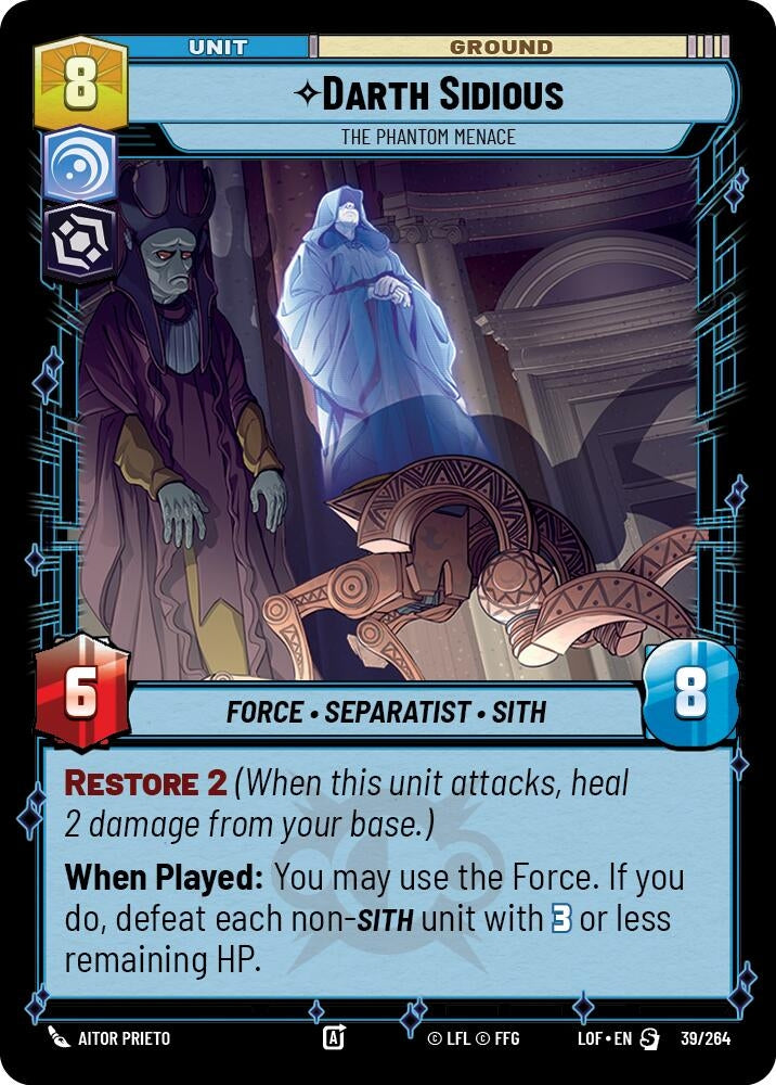 Image for Darth Sidious - The Phantom Menace - Star Wars: Unlimited