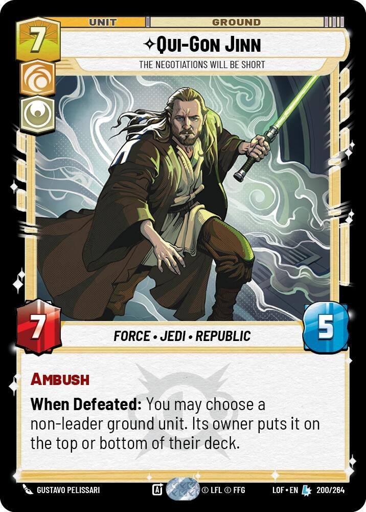 Image for Qui-Gon Jinn - The Negotiations Will Be Short - Star Wars: Unlimited