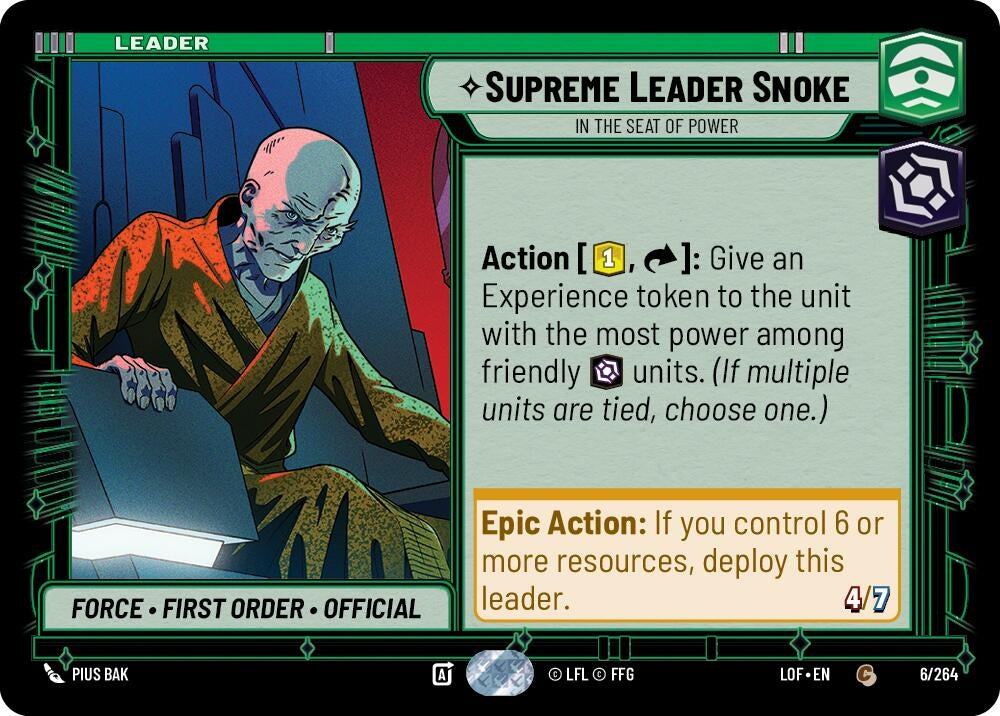 Image for Supreme Leader Snoke - In the Seat of Power - Star Wars: Unlimited