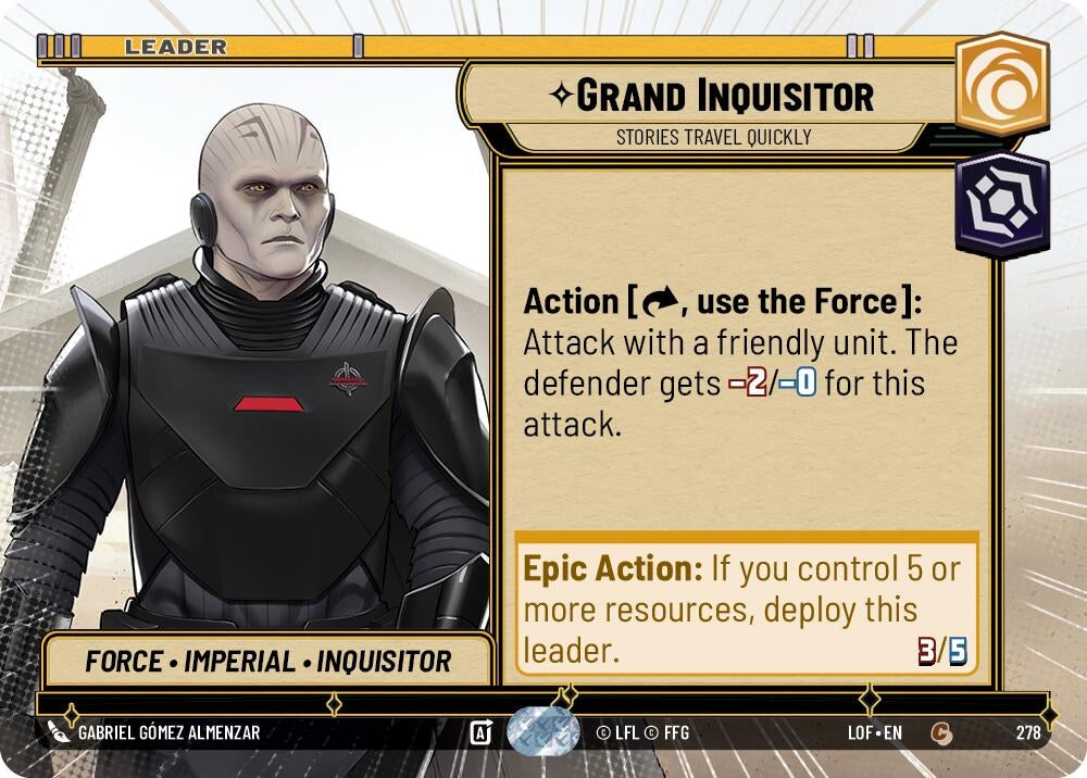 Image for Grand Inquisitor - Stories Travel Quickly (Hyperspace) - Star Wars: Unlimited