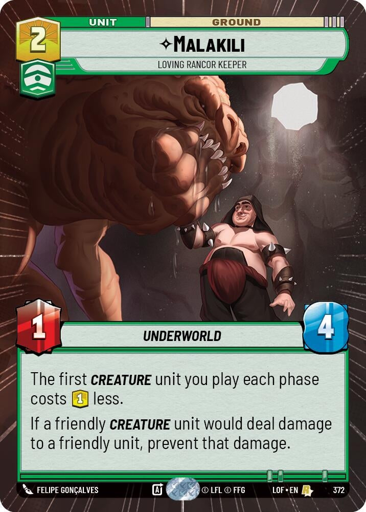 Image for Malakili - Loving Rancor Keeper (Hyperspace) - Star Wars: Unlimited