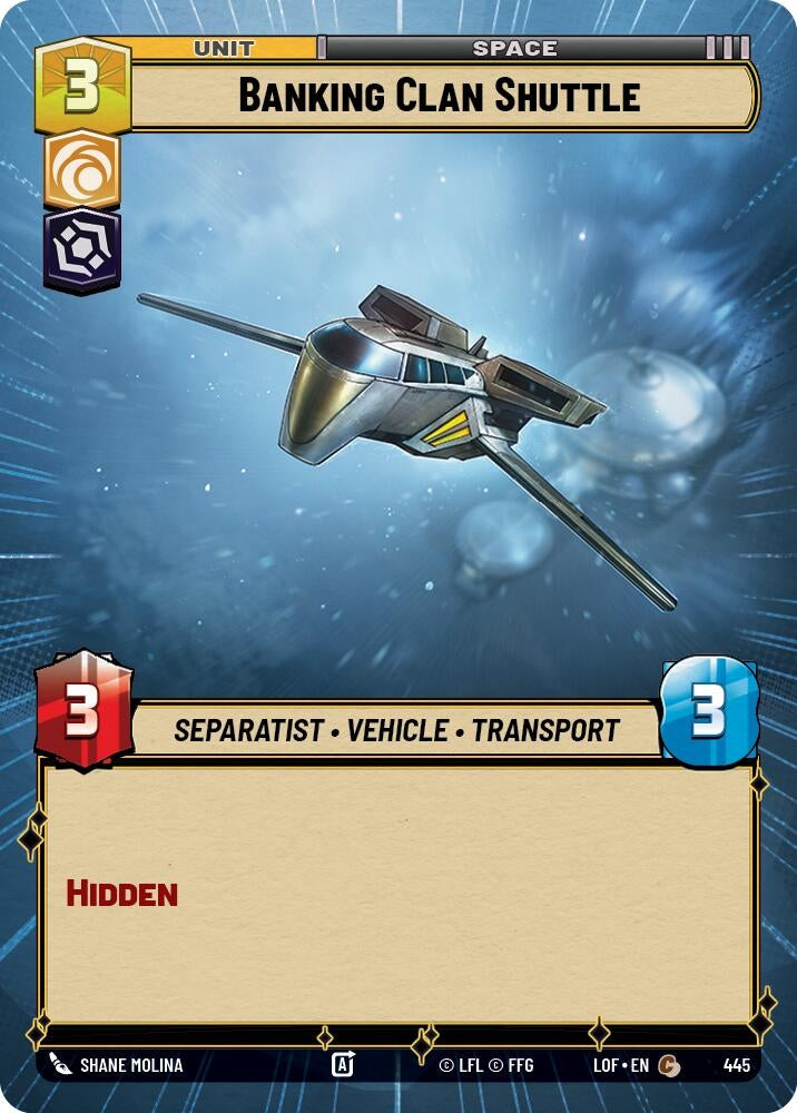 Image for Banking Clan Shuttle (Hyperspace) - Star Wars: Unlimited