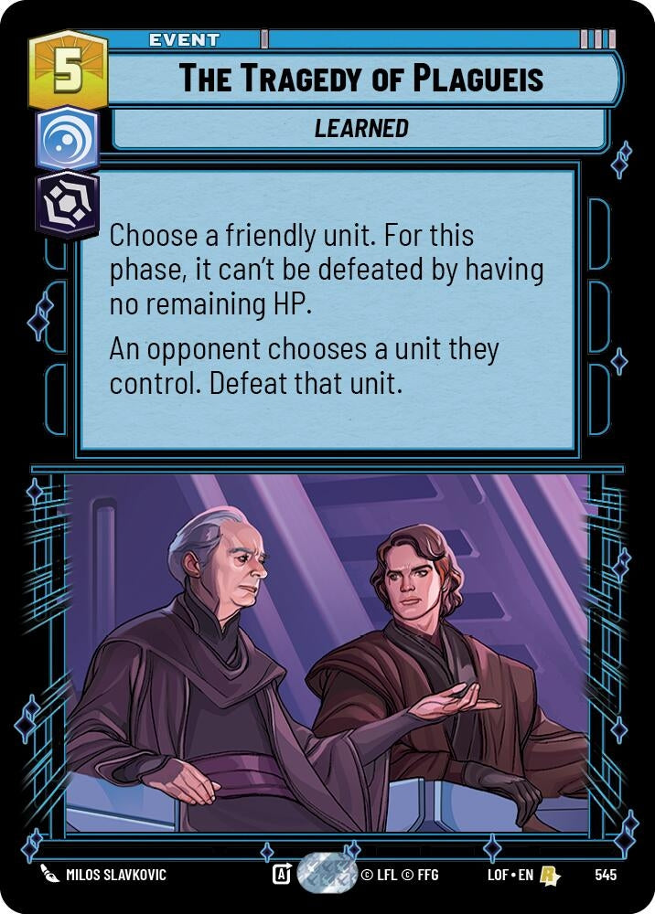 Image for The Tragedy of Plagueis (Foil) - Star Wars: Unlimited