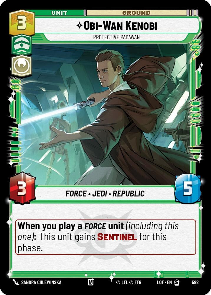 Image for Obi-Wan Kenobi - Protective Padawan (Foil) - Star Wars: Unlimited