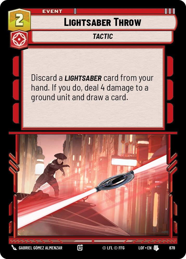 Image for Lightsaber Throw (Foil) - Star Wars: Unlimited