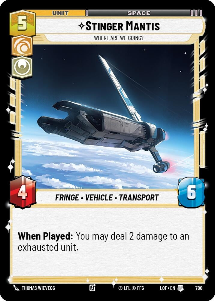 Image for Stinger Mantis - Where Are We Going? (Foil) - Star Wars: Unlimited