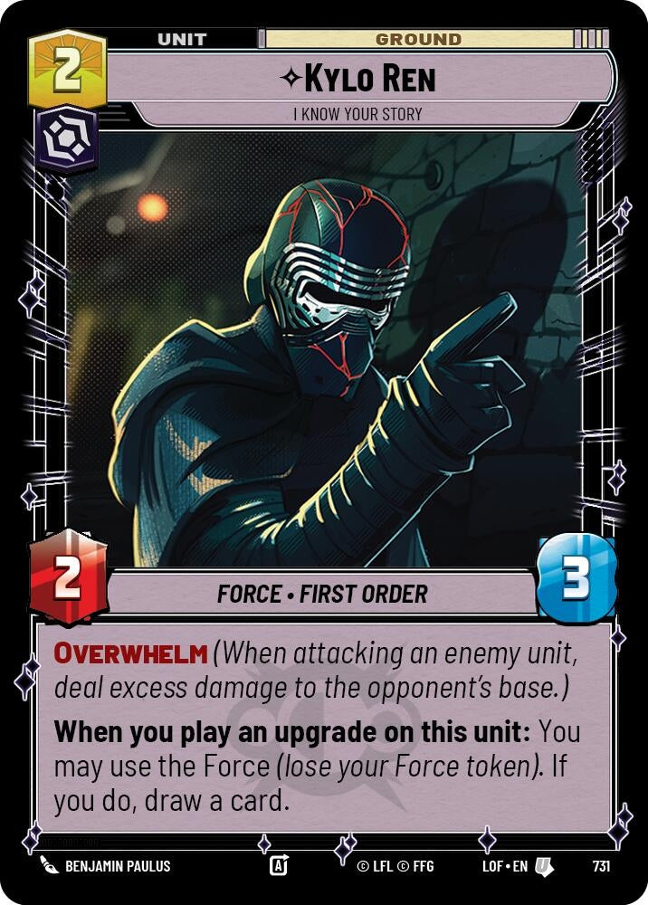 Image for Kylo Ren - I Know Your Story (Foil) - Star Wars: Unlimited