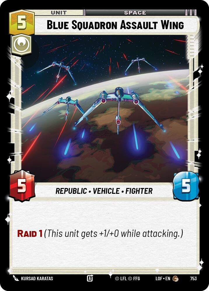 Image for Blue Squadron Assault Wing (Foil) - Star Wars: Unlimited