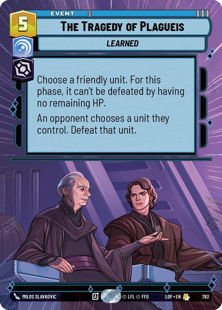 Image for The Tragedy of Plagueis (Hyperspace Foil) - Star Wars: Unlimited