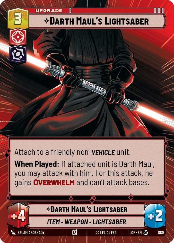 Image for Darth Maul's Lightsaber (Hyperspace Foil) - Star Wars: Unlimited
