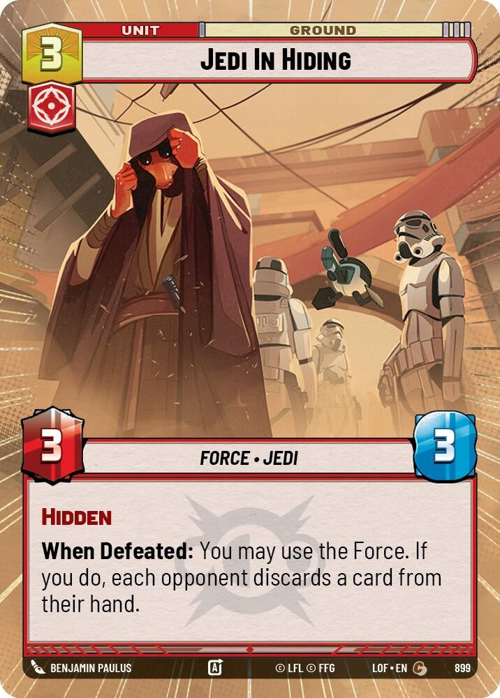 Image for Jedi In Hiding (Hyperspace Foil) - Star Wars: Unlimited