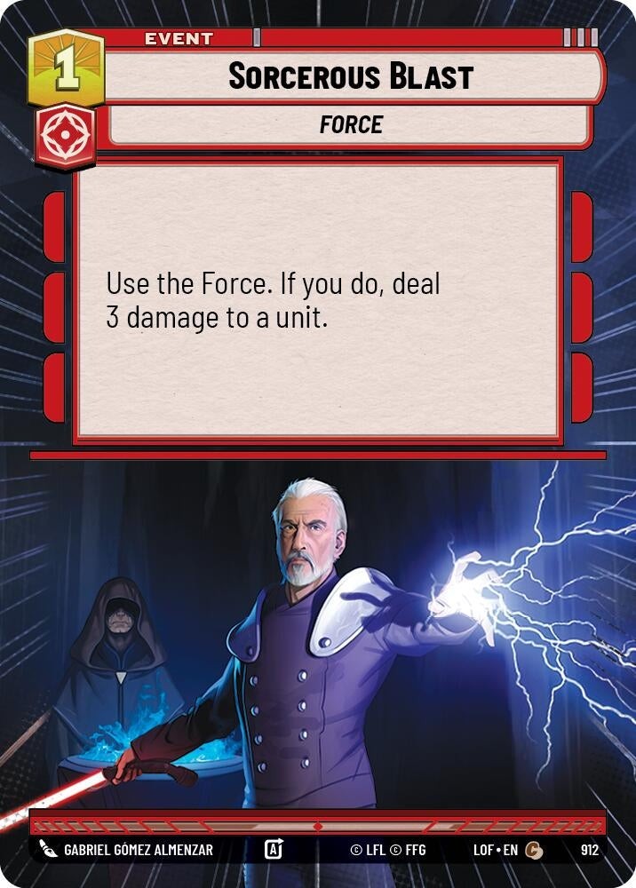 Image for Sorcerous Blast (Hyperspace Foil) - Star Wars: Unlimited
