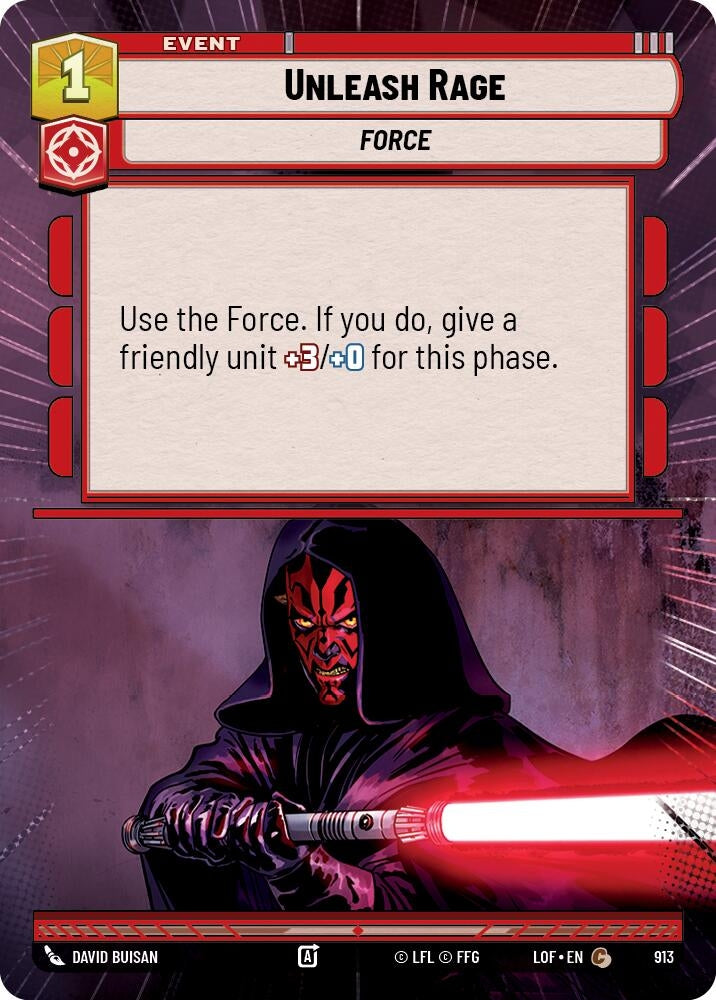 Image for Unleash Rage (Hyperspace Foil) - Star Wars: Unlimited