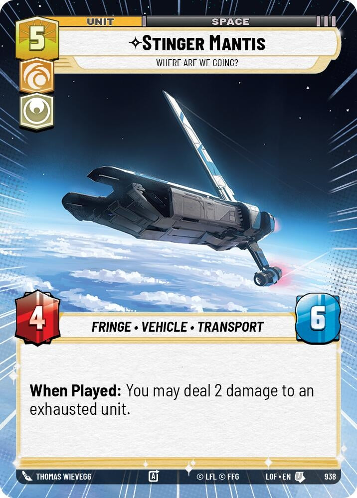 Image for Stinger Mantis - Where Are We Going? (Hyperspace Foil) - Star Wars: Unlimited