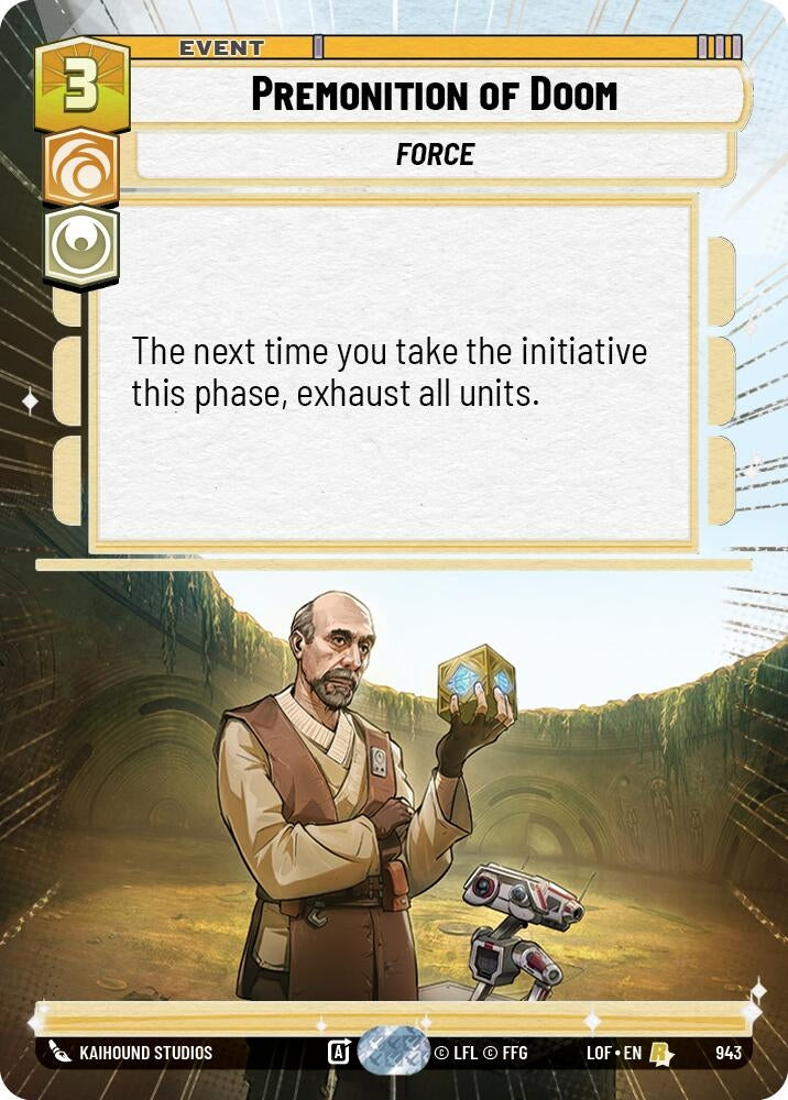 Image for Premonition of Doom (Hyperspace Foil) - Star Wars: Unlimited