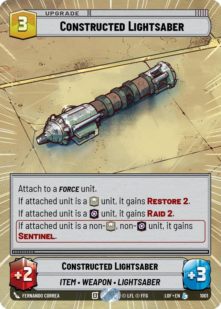 Image for Constructed Lightsaber (Hyperspace Foil) - Star Wars: Unlimited