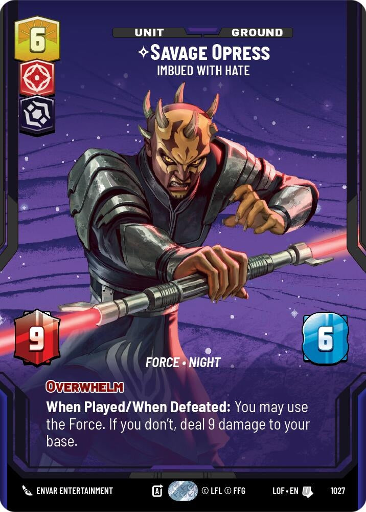 Image for Savage Opress - Imbued With Hate (Prestige) - Star Wars: Unlimited