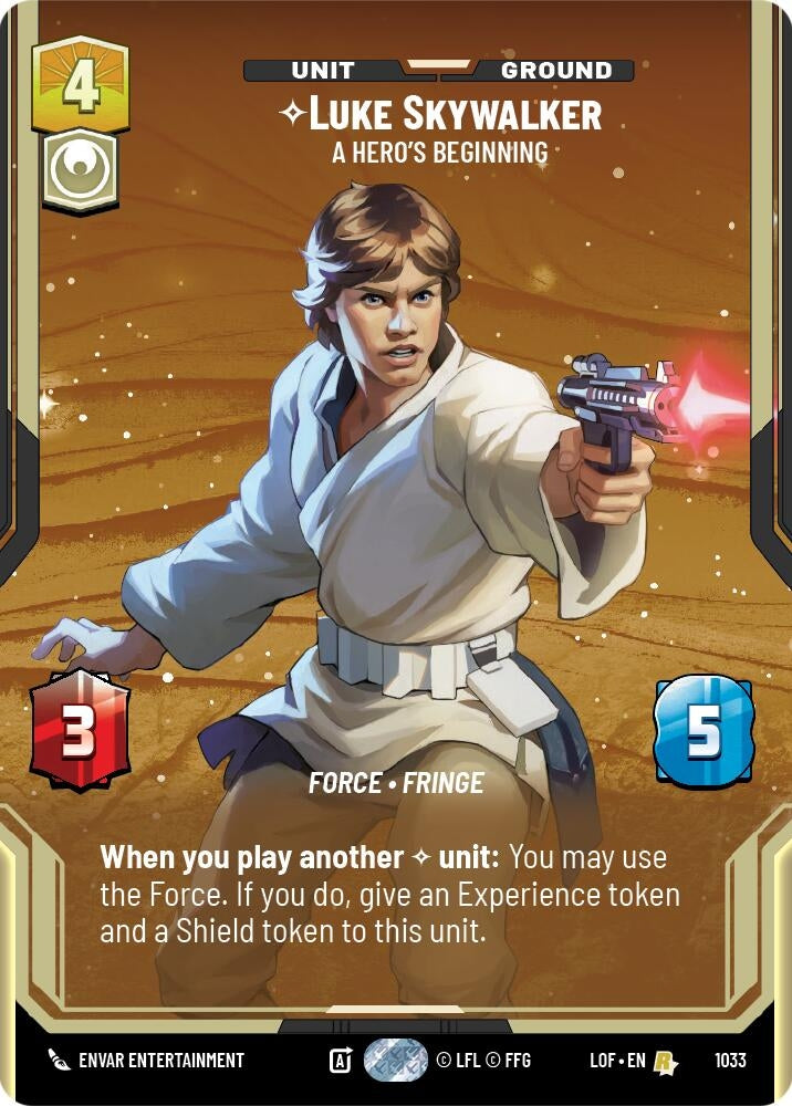 Image for Luke Skywalker - A Hero's Beginning (Prestige) - Star Wars: Unlimited