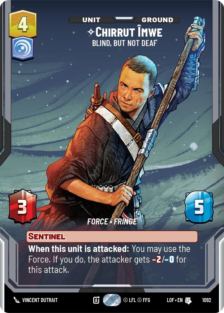 Image for Chirrut Imwe - Blind, but not Deaf (Prestige Foil) - Star Wars: Unlimited