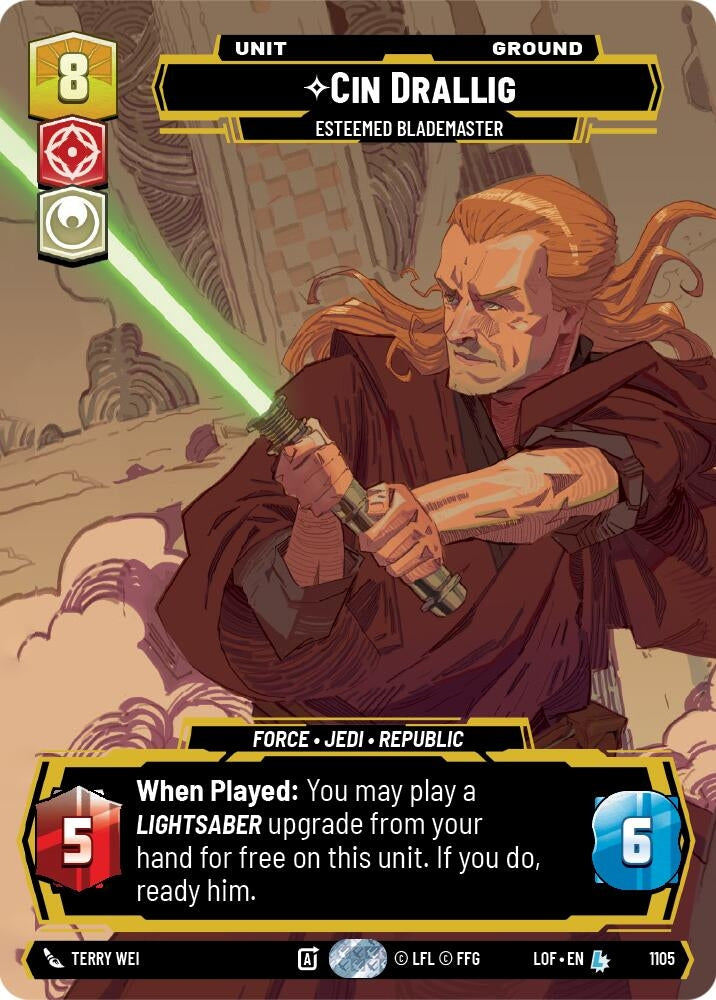 Image for Cin Drallig - Esteemed Blademaster (Prestige Foil) - Star Wars: Unlimited