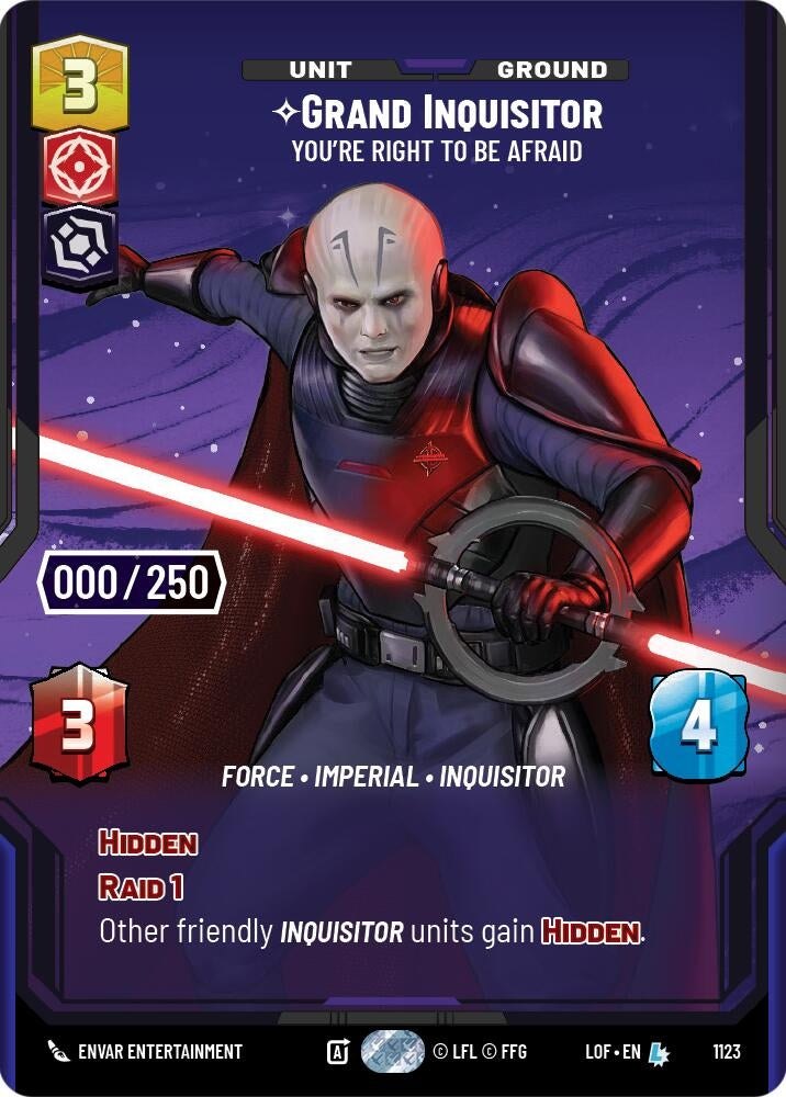 Image for Grand Inquisitor - You're Right to Be Afraid (Serialized) - Star Wars: Unlimited