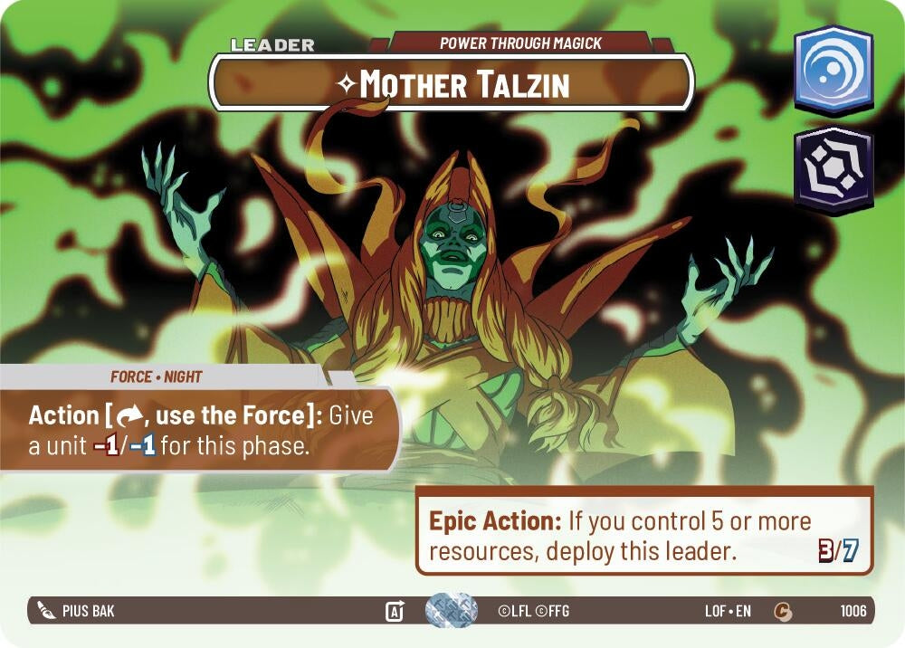 Image for Mother Talzin - Power Through Magick (Showcase) - Star Wars: Unlimited