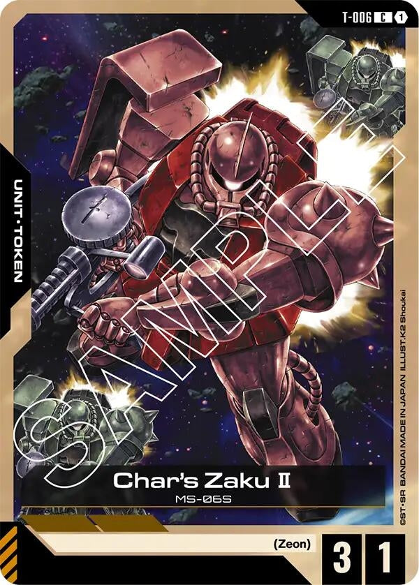 Image for Char's Zaku II (T-006) Token - Gundam Card Game