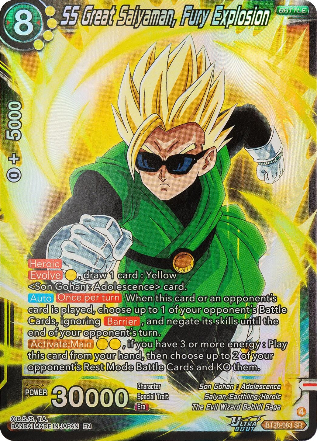Image for SS Great Saiyaman, Fury Explosion - Dragon Ball Super: Masters