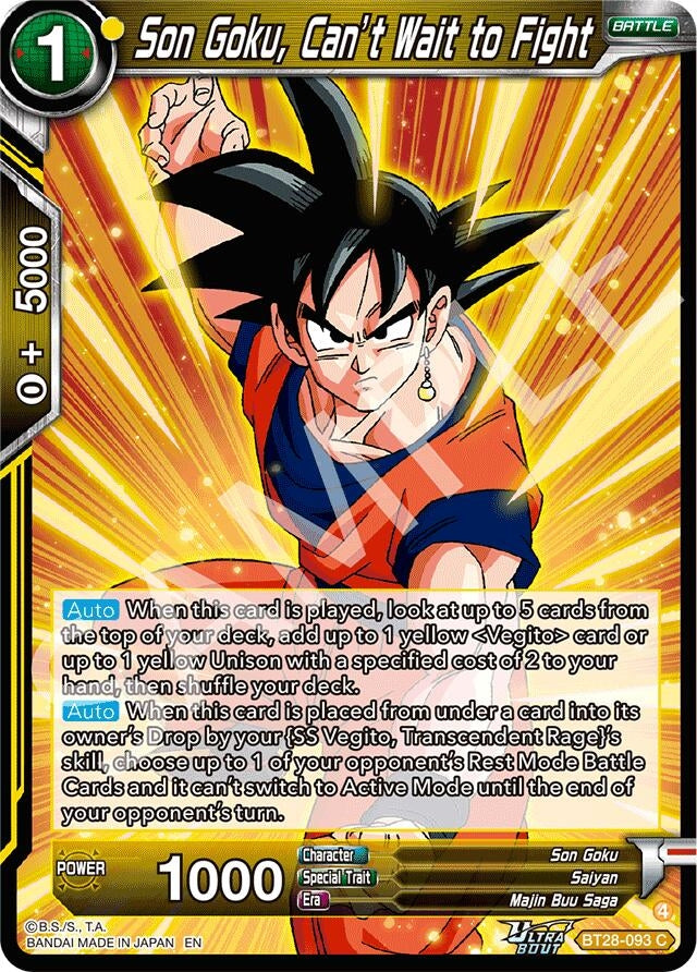 Image for Son Goku, Can’t Wait to Fight - Dragon Ball Super: Masters