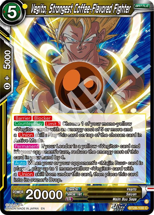 Image for Vegito, Strongest Coffee-Flavored Fighter - Dragon Ball Super: Masters