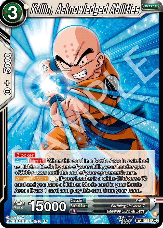 Image for Krillin, Acknowledged Abilities - Dragon Ball Super: Masters
