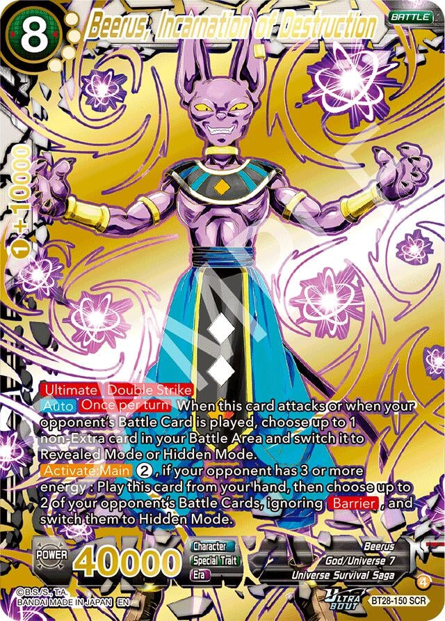 Image for Beerus, Incarnation of Destruction - Dragon Ball Super: Masters