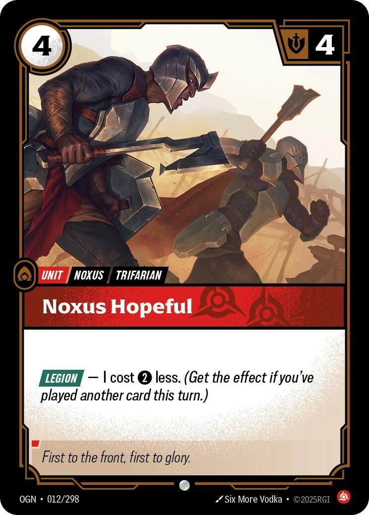 Image for Noxus Hopeful - Riftbound: League of Legends Trading Card Game