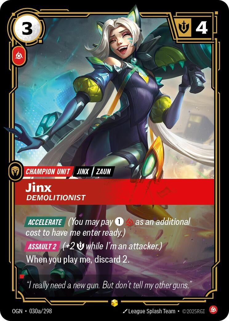 Image for Jinx, Demolitionist (Alternate Art) - Riftbound: League of Legends Trading Card Game