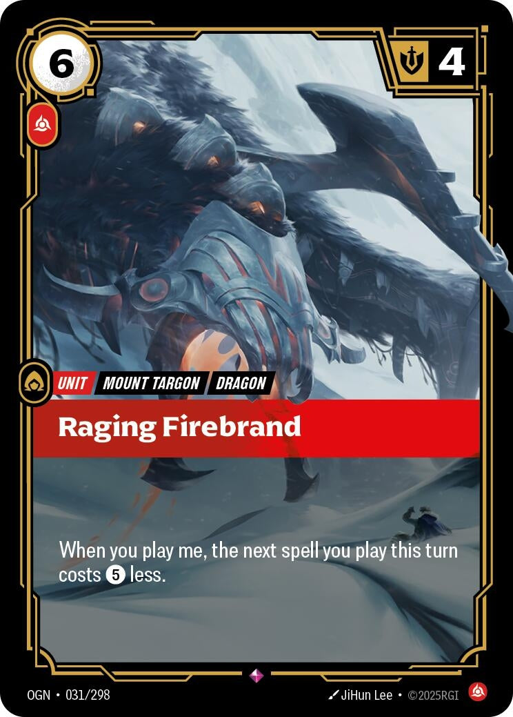 Image for Raging Firebrand - Riftbound: League of Legends Trading Card Game