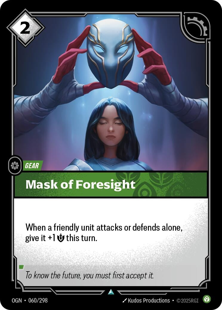 Image for Mask of Foresight - Riftbound: League of Legends Trading Card Game