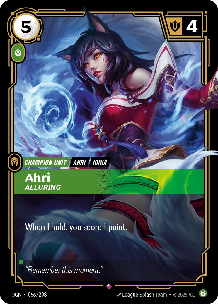 Image for Ahri, Alluring - Riftbound: League of Legends Trading Card Game