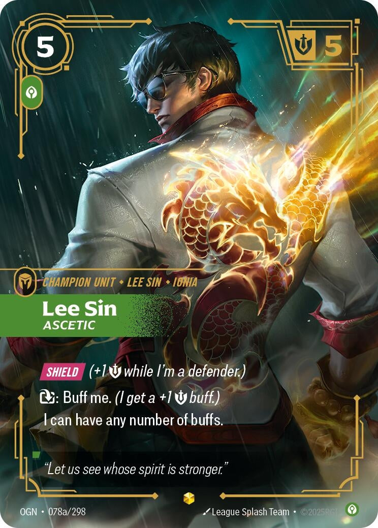 Image for Lee Sin, Ascetic (Alternate Art) - Riftbound: League of Legends Trading Card Game