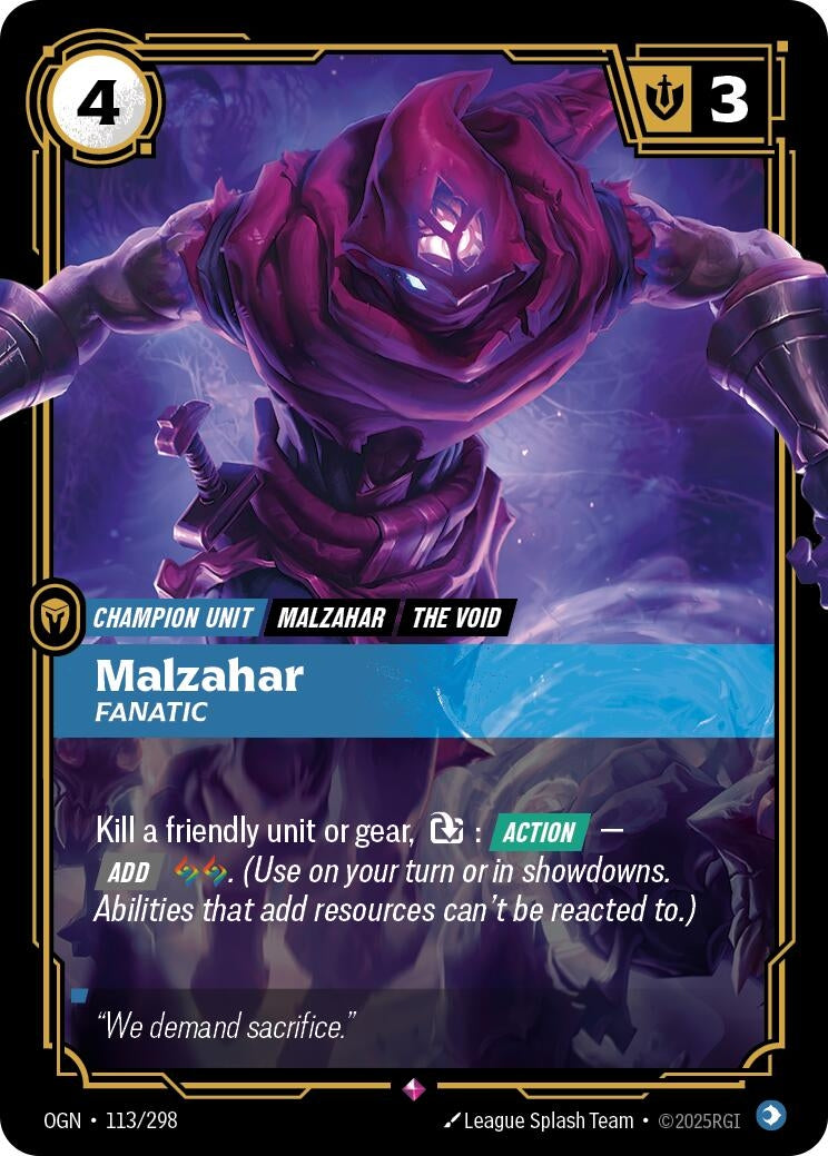 Image for Malzahar, Fanatic - Riftbound: League of Legends Trading Card Game