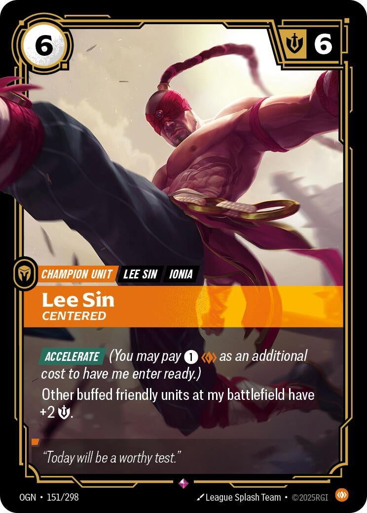Image for Lee Sin, Centered - Riftbound: League of Legends Trading Card Game