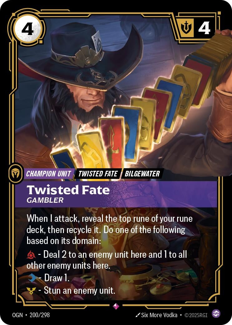 Image for Twisted Fate, Gambler - Riftbound: League of Legends Trading Card Game