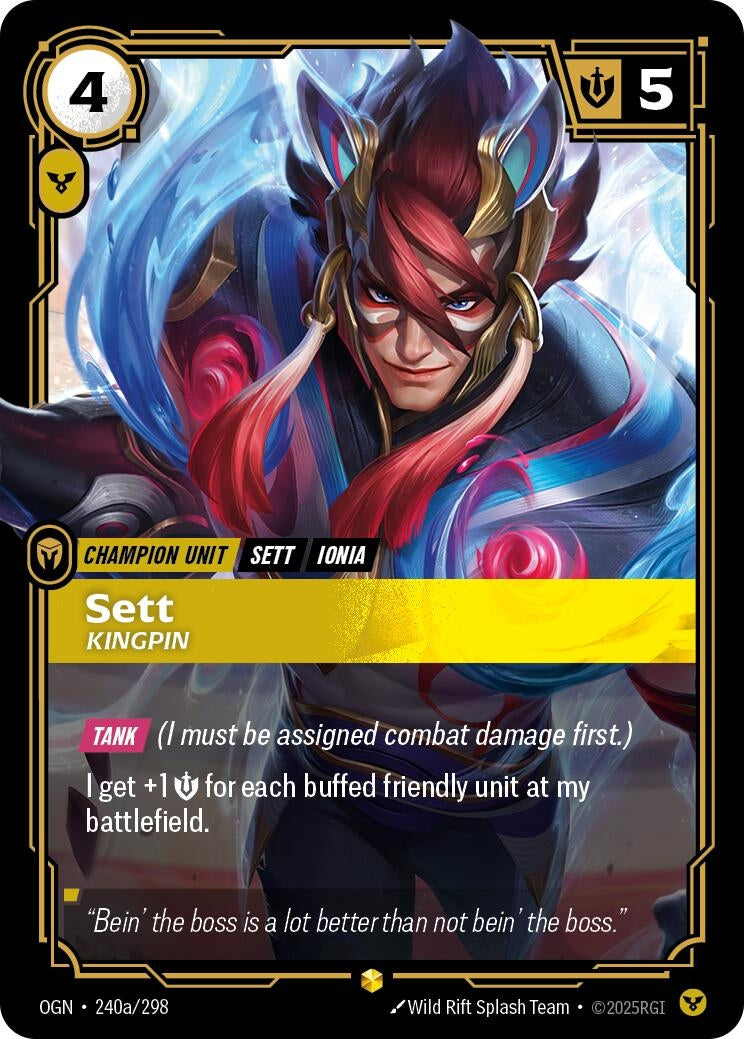 Image for Sett, Kingpin (Alternate Art) - Riftbound: League of Legends Trading Card Game