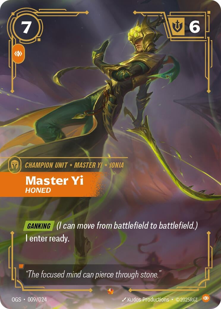 Image for Master Yi, Honed - Riftbound: League of Legends Trading Card Game