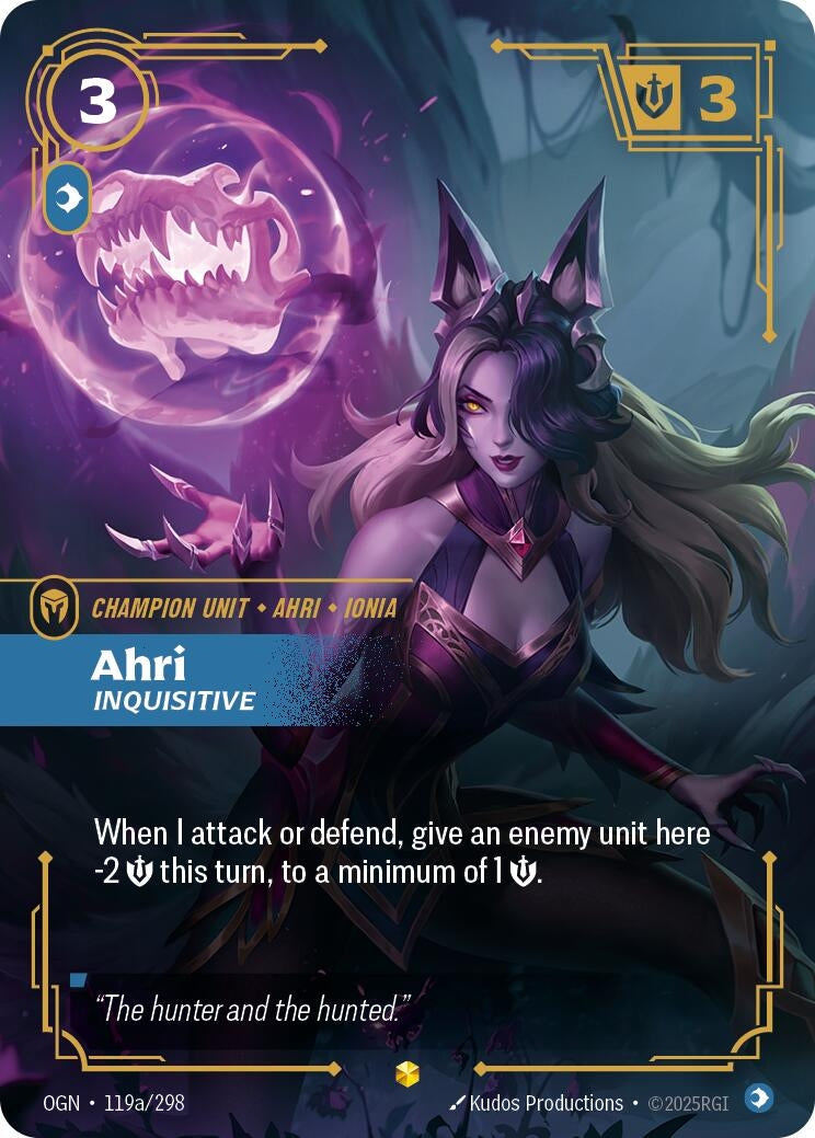 Image for Ahri, Inquisitive (Alternate Art) - Riftbound: League of Legends Trading Card Game