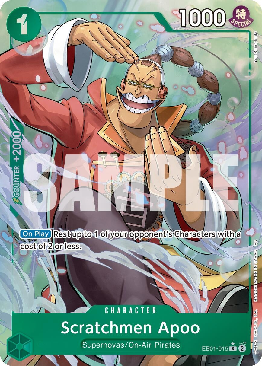 Image for Scratchmen Apoo - EB01-015 (Alternate Art) - One Piece Card Game