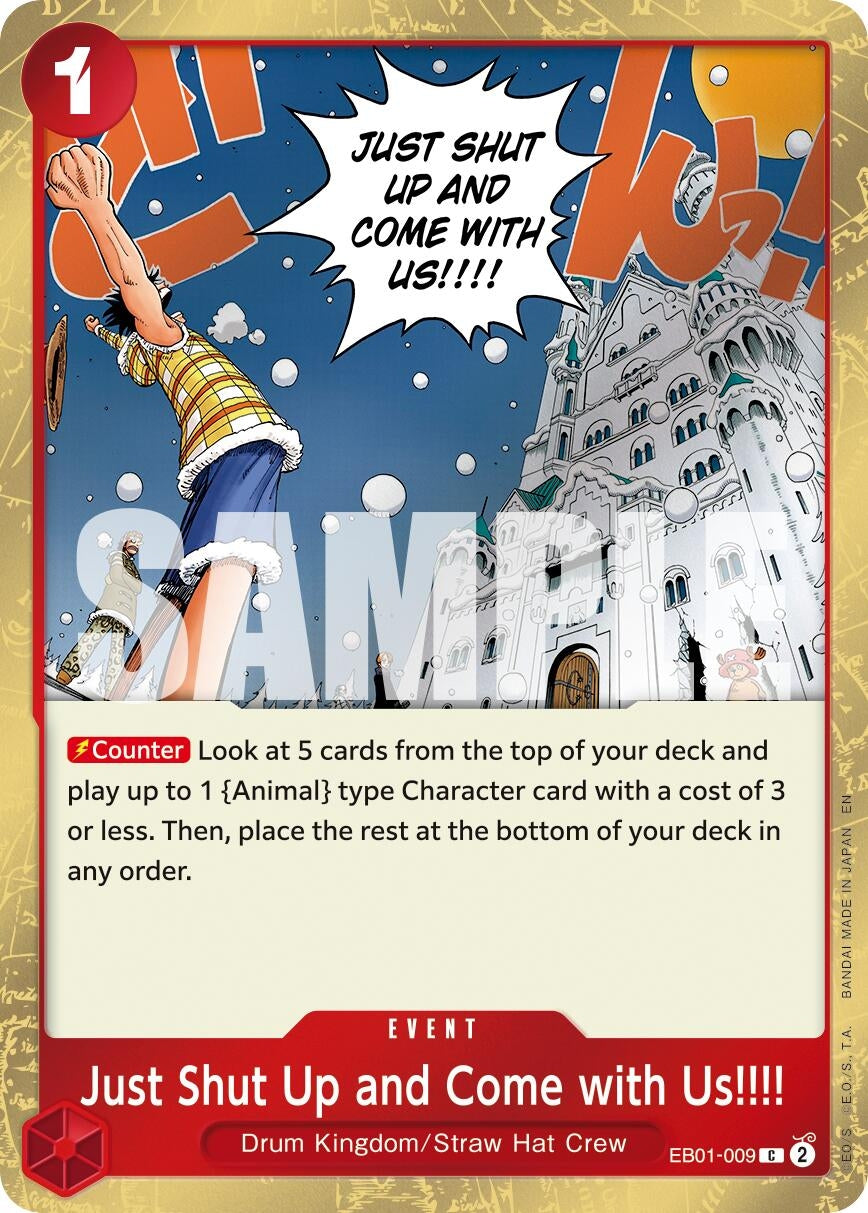 Image for Just Shut Up and Come with Us!!!! (Pirate Foil) - One Piece Card Game