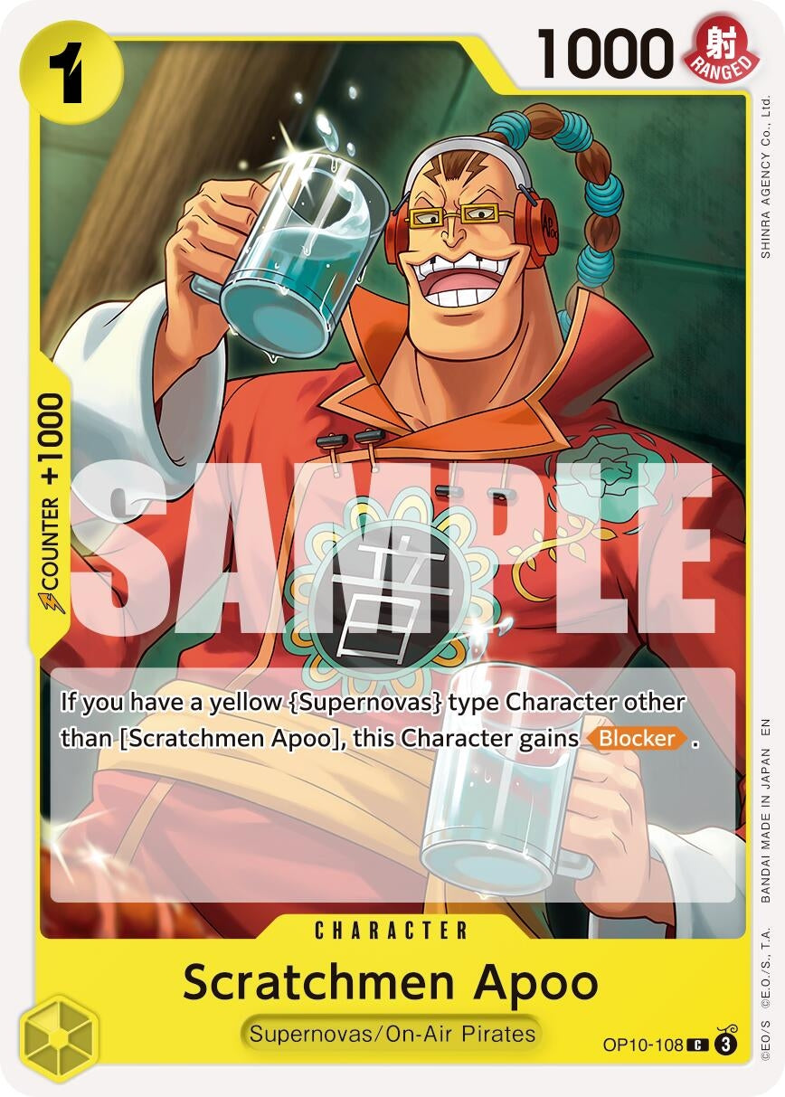 Image for Scratchmen Apoo - OP10-108 (Reprint) - One Piece Card Game