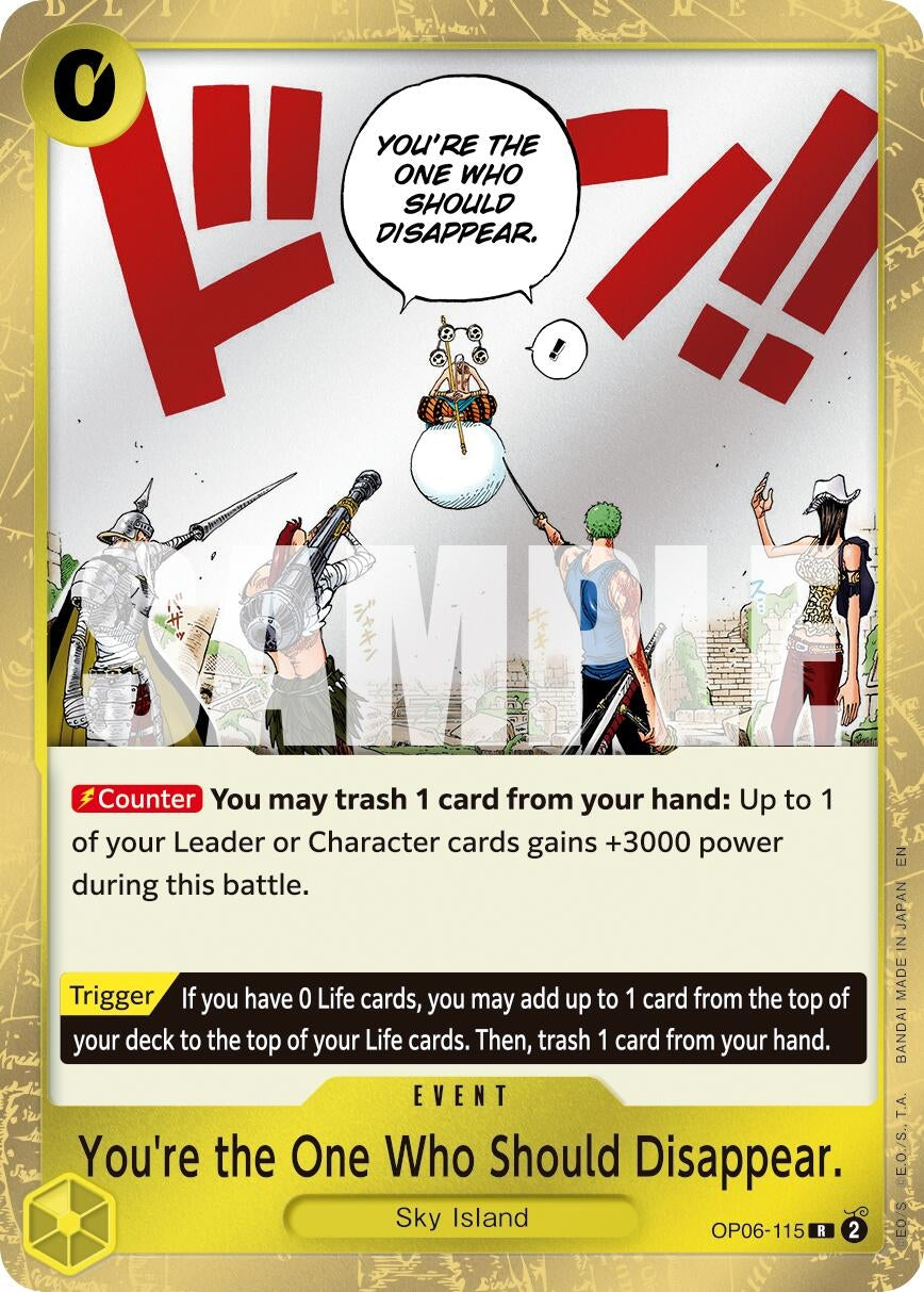 Image for You're the One Who Should Disappear (Reprint) - One Piece Card Game