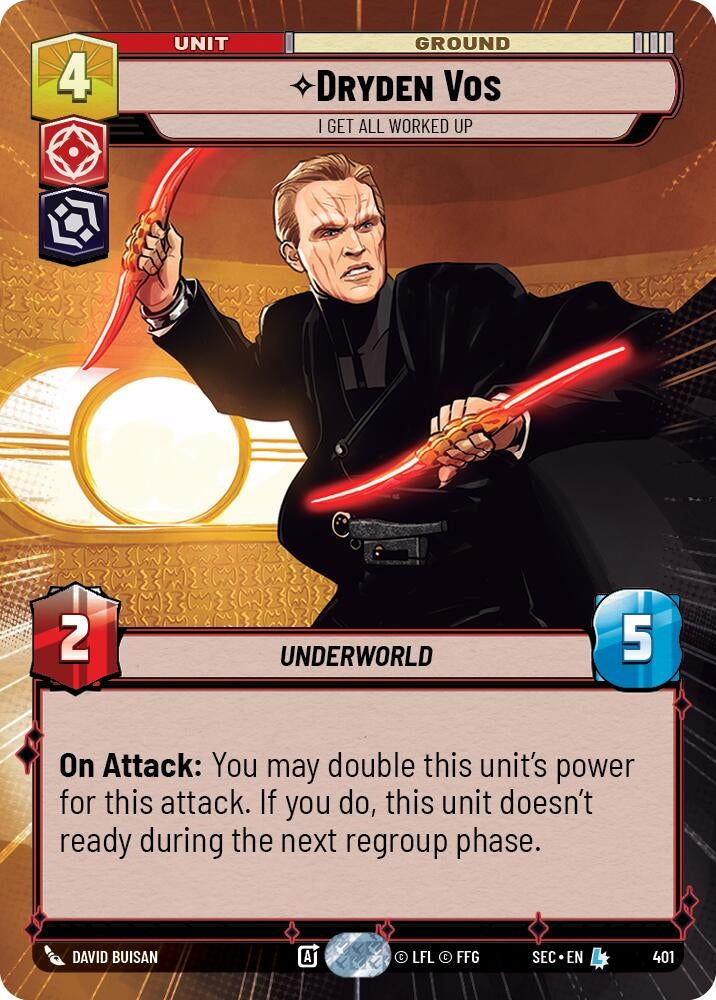 Image for Dryden Vos - I Get All Worked Up (Hyperspace) - Star Wars: Unlimited