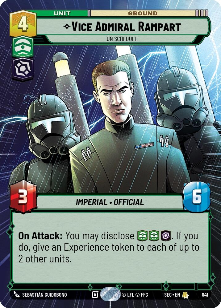 Image for Vice Admiral Rampart - On Schedule (Hyperspace Foil) - Star Wars: Unlimited